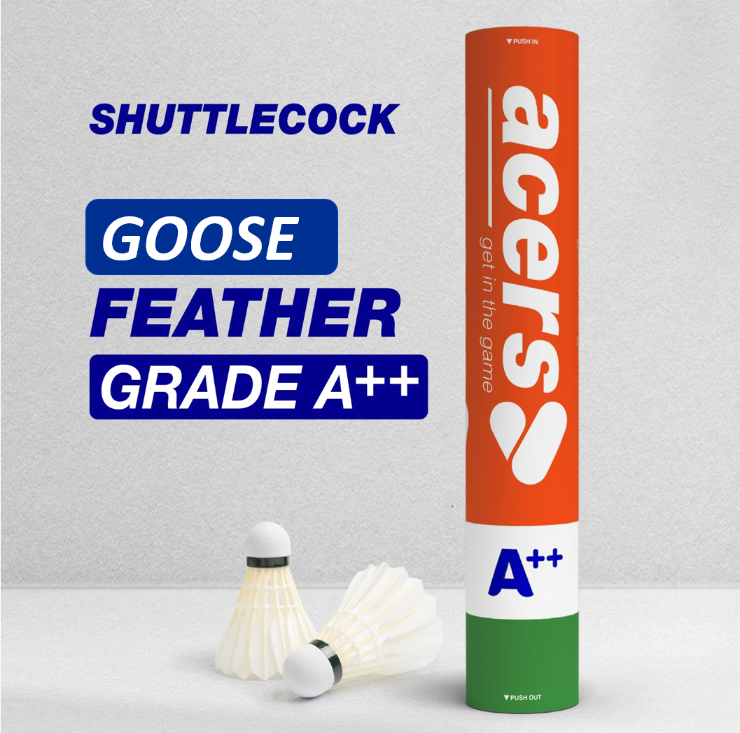 Acers Badminton Goose Feather Shuttlecock Grade A++ Speed 76
