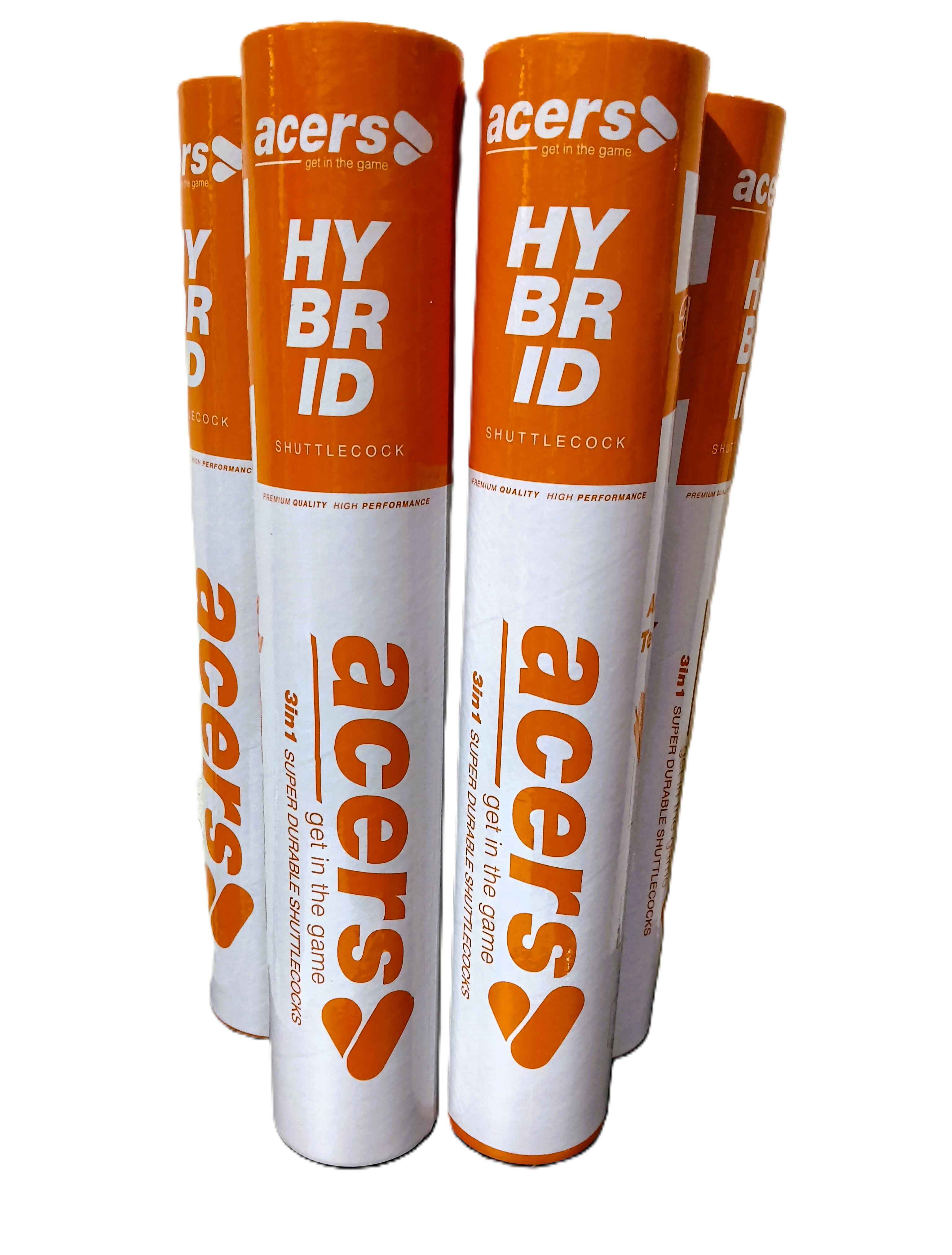 ACERS HYBRID 3in1 Training Durable Feather Shuttlecock Badminton Pack of 12 Speed 76